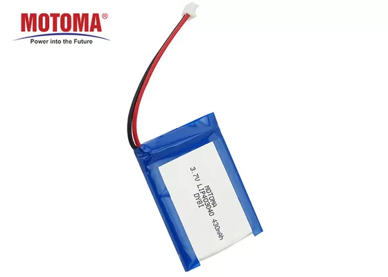 Iot 장치 4x30x40mm ISO9001 승인을 위한 초박형 430mAh 배터리